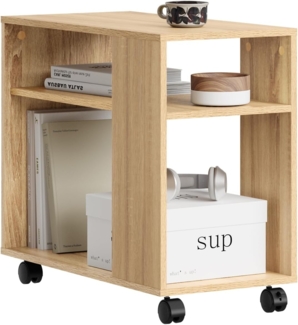SoBuy Beistelltisch Couchtisch, mit Rollen