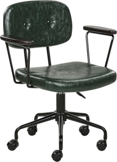 Bürostuhl Kunstleder Dunkelgrün ALGERITA