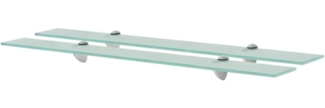 vidaXL Schwebende Regale 2 Stk. Glas 80x20 cm 8 mm [3051523]