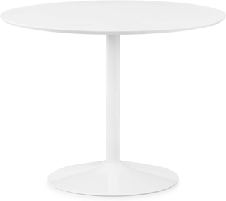 Julian Bowen Blanco Tisch, rund, mit Standfuß, weiß