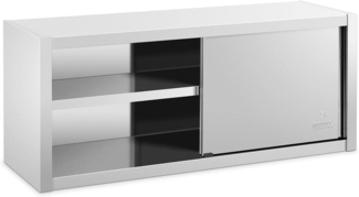 Royal Catering Wandhängeschrank 140 x 45 x 60 cm Schiebetür Hängeschrank Edelstahl Hängeoberschrank