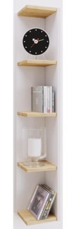 VCM Standregal Honsa 919583 Weiß / Honig-Eiche H. 97 x B. 15 x T. 17 cm