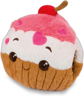 Noxxiez Kuschel-Kissen Handwärmer – Niedliches Kuscheltier für warme Hände Cupcake
