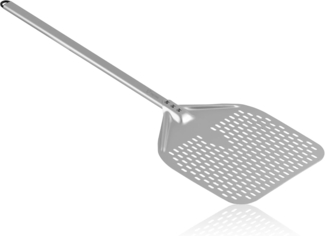BBQ-Toro Pizzaschieber Aluminium Pizzaschaufel 30x26 cm, Pizzaheber, Pizzaschieber
