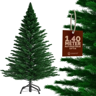 Casaria Künstlicher Weihnachtsbaum, 140cm dichte Spitzen naturgetreu Metallständer Schnellaufbau flammfest