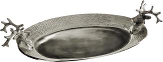 Premier Housewares Deer Serviertablett, Nickel Finish