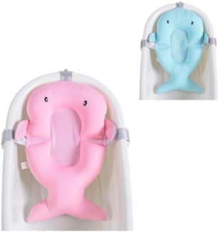 Cangaroo Babybadenetz Bailey Badekissen, Badeauflage, Kunststoff Clips ab Geburt rosa