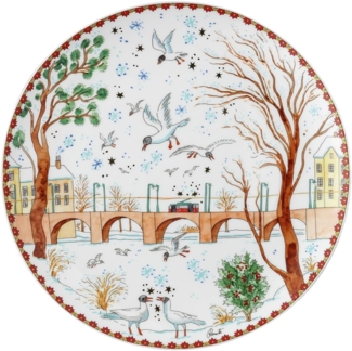 Hutschenreuther Teller flach Sammelkollektion 23 Weihnachtsklänge II, Speiseteller, Porzellan, Mehrfarbig, 22 cm, 02476-727449-10862