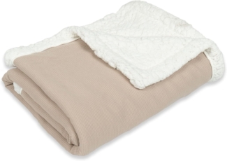 ULLENBOOM Babydecke 70x100 cm, Sand - Aus Baumwolle & flauschigem Teddy Fleece (OEKO-TEX Standard), Baby Decke Neugeborenen, ideal als Kinderwagendecke oder Kuscheldecke