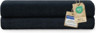 Blumtal Badetücher Premium Frottier Handtücher Set 2 teilig 100% Baumwolle, Baumwolle (2X (70x140 cm), 2-St), Oeko-TEX zertifiziertes Badetuch - saugstarkes Frottiertücher Set