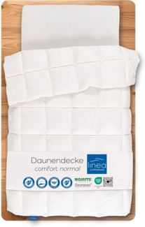 Böhmerwald Komfort Kassettenbett mit 2,5 cm Innensteg, 309600-11, 90% Daunen / 10 % Federn, 135x200 cm, normal