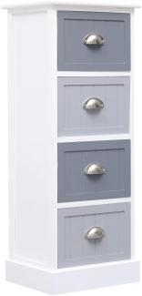 vidaXL Beistellschrank 35x30x90 cm Massivholz Paulownia 284078