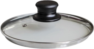 Universaldeckel RUBIN 20 cm mit Kunststoffknopf / Glasdeckel / Universal - Deckel / Pfannendeckel / Topfdeckel
