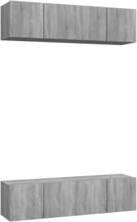 TV-Wandschränke 4 Stk. Grau Sonoma 60 x 30 x 30 cm Holzwerkstoff