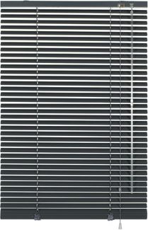 Deco Company Alu-Jalousie ohne Bohren, Zum Klemmen, Inkl. Klemmträgern, Sichtschutz, Lichtschutz, Blendschutz, Aluminium-Jalousie, Schiefer, 80x220 cm