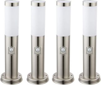 4er Smart Home RGB LED Wegelampe, Sensor, IP44, H 45cm