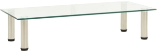 vidaXL TV-Tisch 80x35x17 cm Transparentes Hartglas 322766
