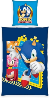 Sonic SEGA Bettwäsche Sonic, Renforcé, 2 teilig, Wendebettwäsche
