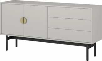 Selsey TV Schrank Board Sideboard Fernsehtisch Fernsehschrank 154 cm Schubladen Türen Graubeige Stoon
