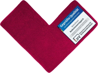 WohnDirect Eck Duschmatte 100 x 100 x 50 cm | Pink - rutschfest & Waschbar - idealer Duschvorleger für eckige Duschkabinen zum Set kombinierbar - Badematten & Badteppiche