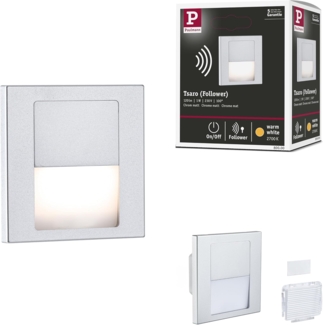 Paulmann 80000 LED Wandeinbauleuchte Tsaro eckig 80x36mm 2700K Chrom matt