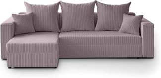 Beautysofa Ecksofa HAMLET, inkl. Schlaffunktion, Bettkasten, universelle Lounge-Ecke, stilvoll L-förmiges Schlafsofa