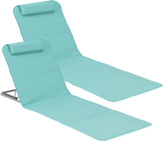 Strandmatte Donostia 2er Set 143x48cm Türkis [en. casa]