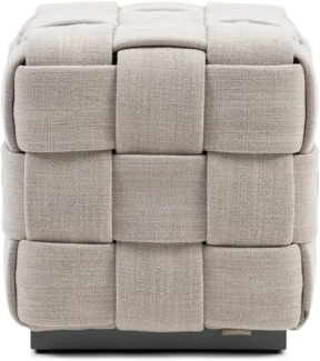 Riviera Maison Footstool Room 48 Hocker Mouliné Linen Fabulous Flax (40x40 cm) 6754001