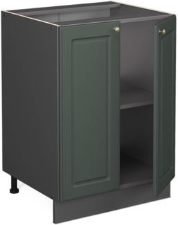 Vicco Küchenunterschrank Fame-Line, Grün-Gold Landhaus/Anthrazit, 60 cm, AP Anthrazit