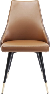 Kare Design Stuhl Urban Desire, Braun, Polsterstuhl, Esszimmerstuhl, 48 cm Sitzhöhe, Retro, Elegant, Wohnzimmer, 90 x 52 x 60 cm (H/B/T)