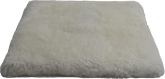 Reissner Lammfelle SIKI-VF Schaffell Sitzkissen Vollfell Qualität (Rollstuhlauflage Katzenbett) VF 40x40 cm weiß