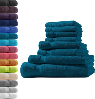 Hometex Premium Textiles Handtuch in Premium Qualität 500 g/m², Feinster Frottier-Stoff 100% Baumwolle, 1x Badetuch + 1 Duschtuch + 2 Handtuch + 4 Gästetuch, weich, saugfähig, extra schwer & flauschig - TEST BILD TOP MARKE 2025