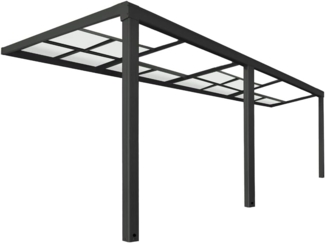 HOME DELUXE 'SOLIS DELUXE' Terrassenüberdachung, 579 x 295 x 233/272cm, grau