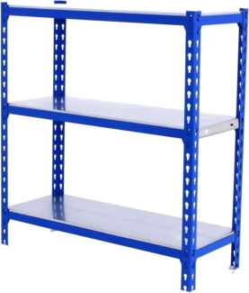 Simon Rack Simonclick Metallregal, 1000 x 900 x 300 mm, 3 Regalböden, 180 kg Biegepunkt, Regale, Blau/Galve