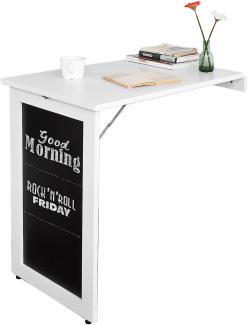 SoBuy® FWT20-W Wandtisch in weiß mit Tafel Klapptisch Esstisch Küchentisch Memoboard BHT: 50 x 76 x 75 cm