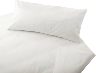 Cotonea Bio Edel-Biber Bettwäsche Classic|135x200 cm + 80x80 cm| weiss