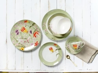 Geschirr-Serie Flora grün - Müslischale Flora grün