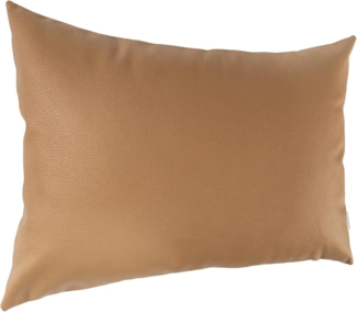 Kisska Dekokissen Kissenhülle KUMO atmungsaktive Kunstleder Kissenbezug Zierkissen, Kissenüberzug ohne Füllung Leder-Optik UNI 50x30 cm Einfarbig Safran