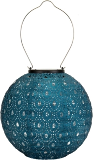 Pauleen LED Solarleuchte Sunshine Charm Lampion Solar blau Tyvek Vlies, LED fest integriert, Laterne