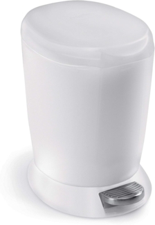 simplehuman CW1318 6 L, runder Treteimer, Plastik, Weiß, 27. 40x20. 30x30. 70 cm