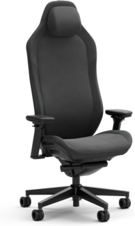 Fractal Design Refine Fabric Dark Gaming Chair - Ergonomic Office Desk Chair Functionality with 4D Adjustable Armrests, High-Back Support, Lumbar Cushion, and Premium Fabric