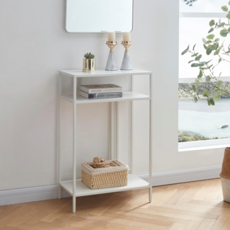 en. casa Konsolentisch, »Kumlinge« Flurtisch Metall 55 x 30 x 85 cm Weiß