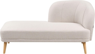 Chaiselongue Stoff hellbeige rechtsseitig TANLAY