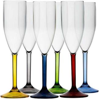 Marine Business 16703 Sektglas-Set 6-teilig bunte Füße