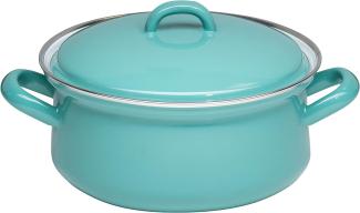 Riess Kasserolle mit Deckel Ø18cm 1,5 Liter Emaille Classic Nature Green