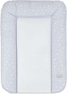 Wickelauflage Wickelkommode Auflage Baby 70x50 cm - Wickelmatte Wickeltischauflage Wasserfest Wickelunterlage Weich Grau