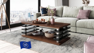 designimpex Couchtisch DC-3 Design Wohnzimmertisch Tisch mit / ohne Rollen