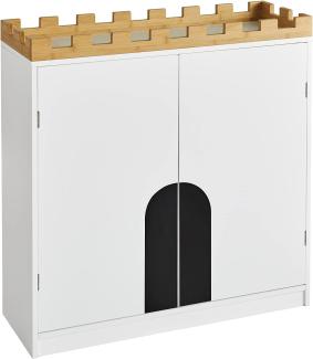 SoBuy KMB44-W Kinder Kommode Kinderregal Kinder Bücherregal Spielzeugregal Aufbewahrungsschrank für Kinder Kinderschrank Kinderzimmerregal im Schlossdesign BHT ca. : 86 x 87 x 30 cm