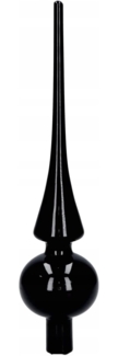 Kaemingk Christbaumspitze, Christbaumspitze Glas 26cm schwarz glänzend