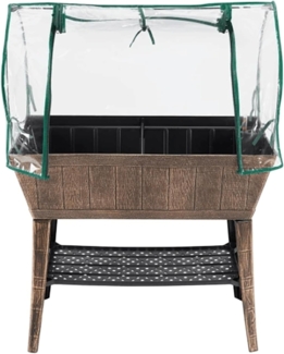 HTI-Living mit Frühbeetabdeckung Braun Hochbeet Nessa